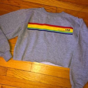 cropped john galt brandy melville sweatshirt
